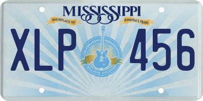 MS license plate XLP456