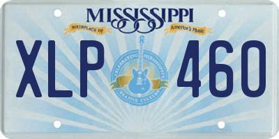 MS license plate XLP460