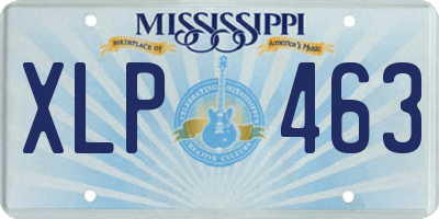 MS license plate XLP463