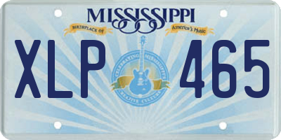 MS license plate XLP465