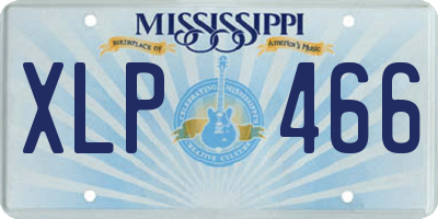 MS license plate XLP466