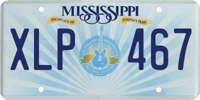 MS license plate XLP467
