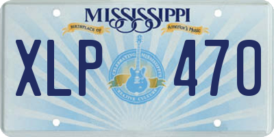 MS license plate XLP470