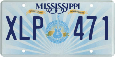 MS license plate XLP471