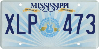 MS license plate XLP473
