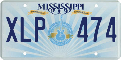 MS license plate XLP474