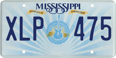 MS license plate XLP475