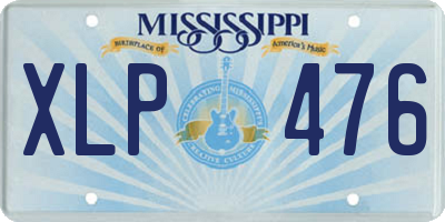 MS license plate XLP476