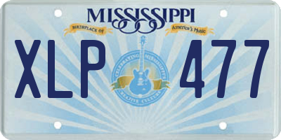 MS license plate XLP477