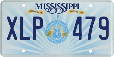 MS license plate XLP479