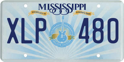 MS license plate XLP480