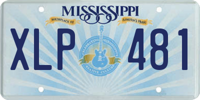 MS license plate XLP481
