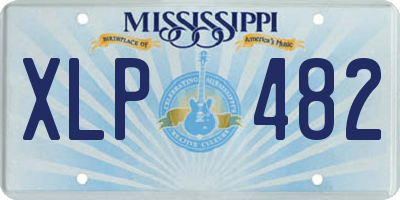 MS license plate XLP482