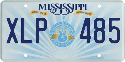 MS license plate XLP485
