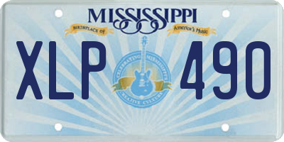 MS license plate XLP490