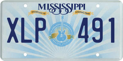 MS license plate XLP491