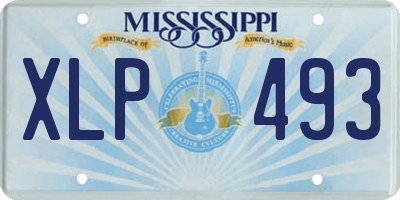 MS license plate XLP493