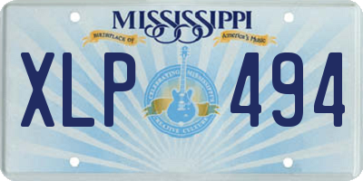 MS license plate XLP494