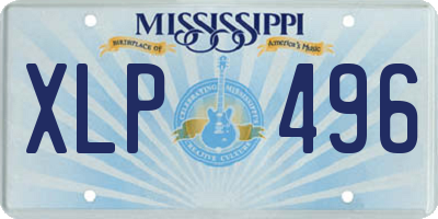 MS license plate XLP496