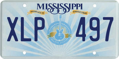 MS license plate XLP497