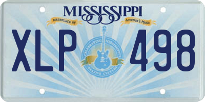 MS license plate XLP498