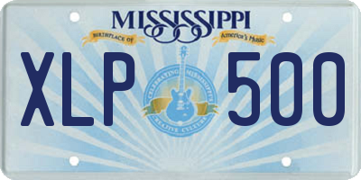 MS license plate XLP500