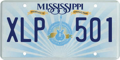 MS license plate XLP501