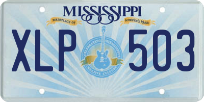 MS license plate XLP503
