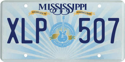 MS license plate XLP507