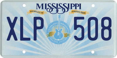 MS license plate XLP508