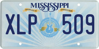 MS license plate XLP509