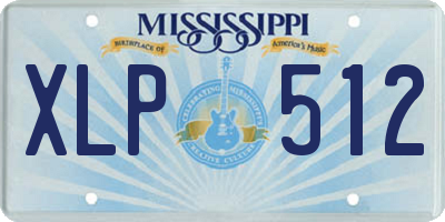 MS license plate XLP512
