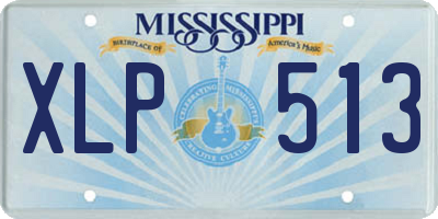 MS license plate XLP513