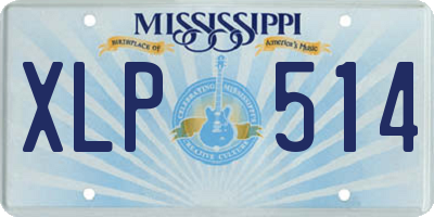 MS license plate XLP514