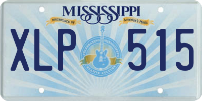MS license plate XLP515