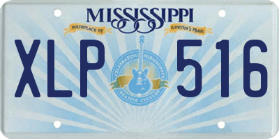MS license plate XLP516