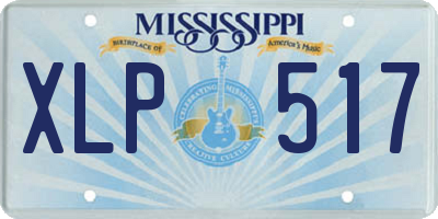 MS license plate XLP517