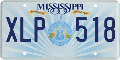 MS license plate XLP518