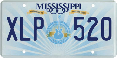 MS license plate XLP520