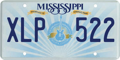 MS license plate XLP522