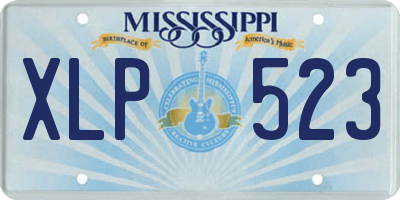 MS license plate XLP523