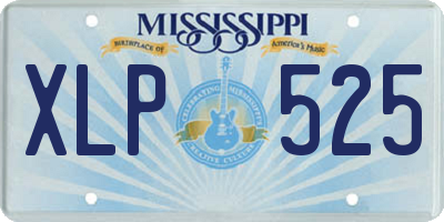 MS license plate XLP525