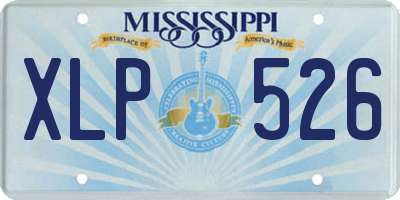 MS license plate XLP526