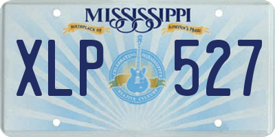 MS license plate XLP527
