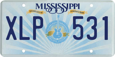 MS license plate XLP531