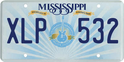 MS license plate XLP532