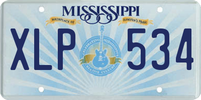 MS license plate XLP534