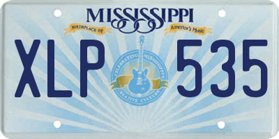 MS license plate XLP535