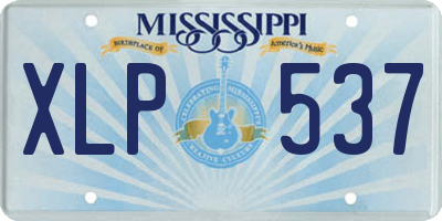 MS license plate XLP537