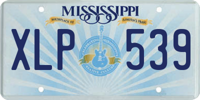 MS license plate XLP539